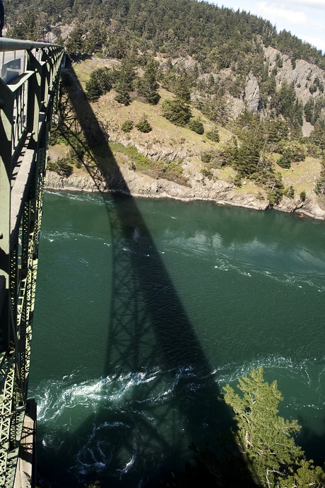 The bridge’s grandeur is captured very interestingly and unusually; its shadow adds to its beauty. Author: Rainy Day Pursuits