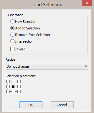 The Load Selection window.