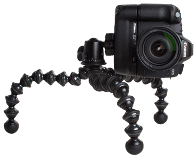 A GorillaPod with a ballhead. Photo: Joby.com/gorillapod