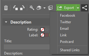 A button for quick sharing is available throughout the program.