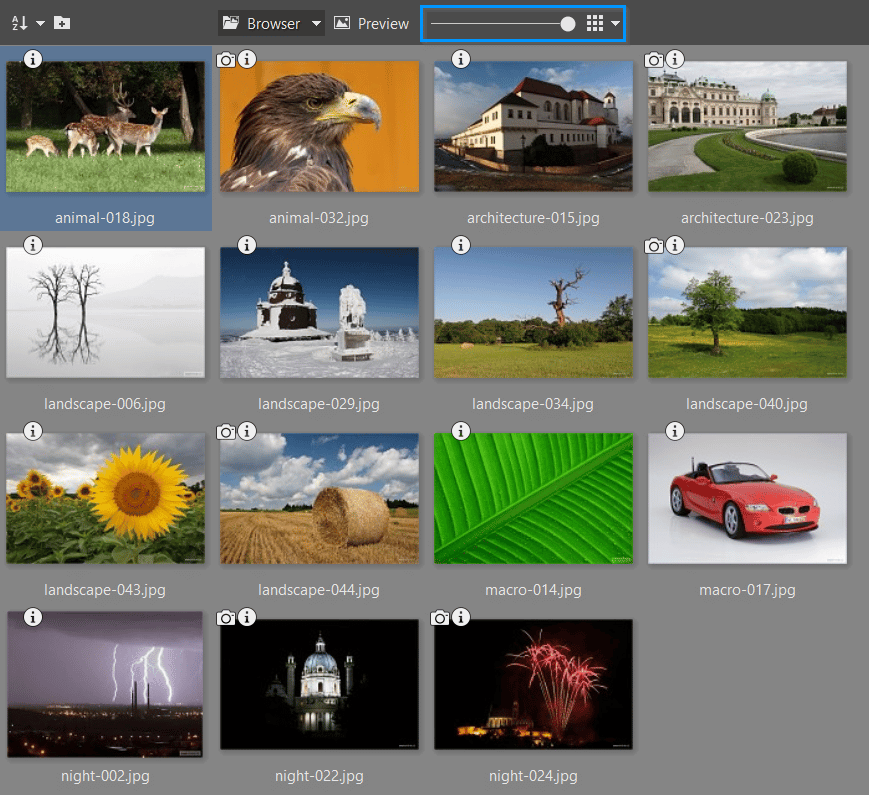 Sometimes you need more thumbnails at once; sometimes you need bigger thumbnails.