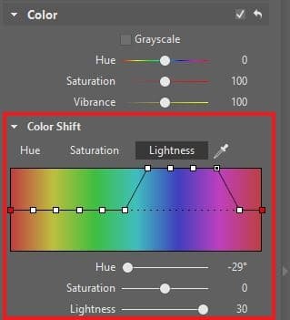 Brightening the purple (but now blue) color.