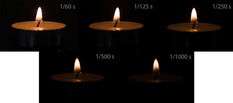 For each picture I used an ISO of 100 and an aperture of f/2.8, with different exposure times.