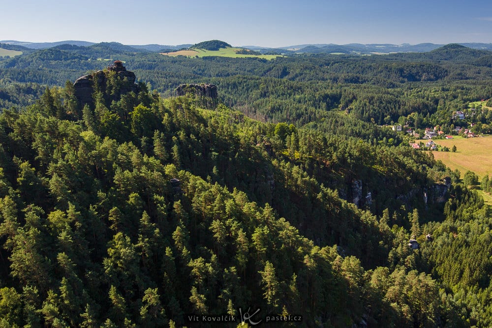 35 mm. The lookout tower on the opposite hill is more and more dominant.