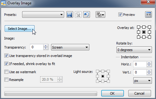 Overlay settings