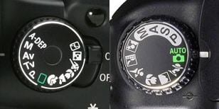 Canon and Nikon with different exposure modes