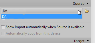 Choosing a source folder.