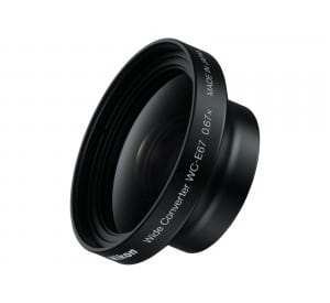 Wide-angle lens attachment, for Nikon compacts