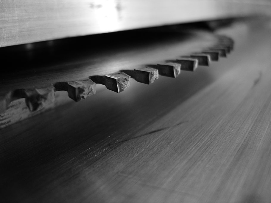 A detail from a saw. Photo: Tomáš Rak, 2004.