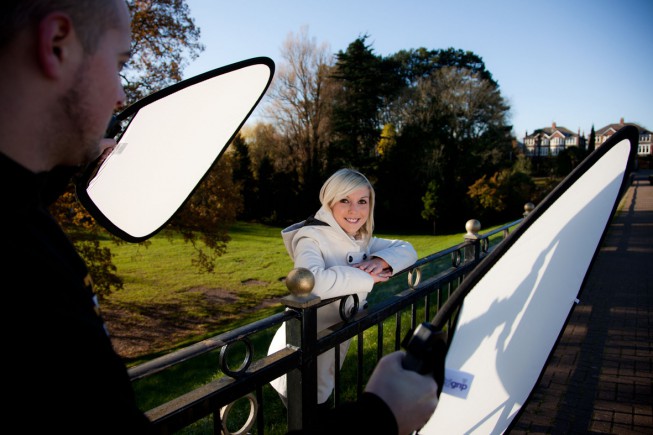 An example of the use of a diffuser/reflector combo in practice