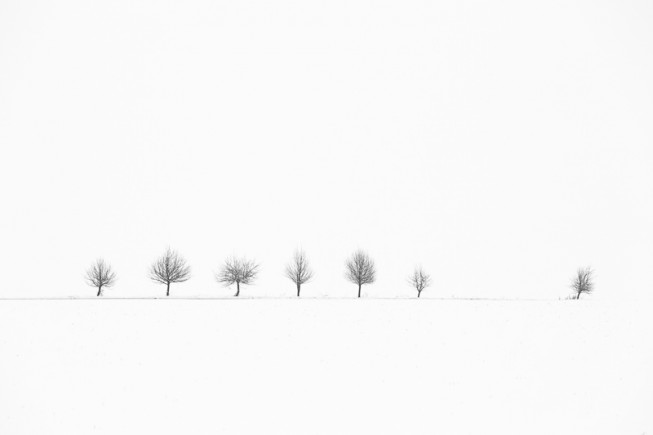 In a snowy winter landscape, you can take pictures that feel like computer graphics. Canon 5D Mark III, EF Canon 70–200 mm F2.8 IS II, 1/250 s, F8.0, ISO 100, focus 200 mm.