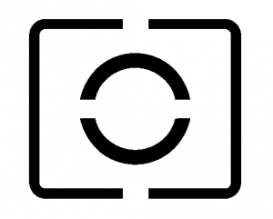 The partial metering icon for Canon DSLRs.
