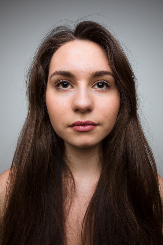 A portrait photographed with a 20 mm focal length.