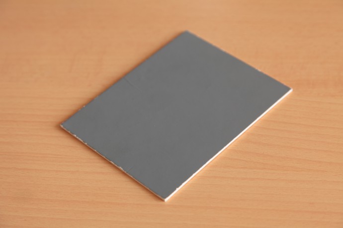 A standard paper gray card