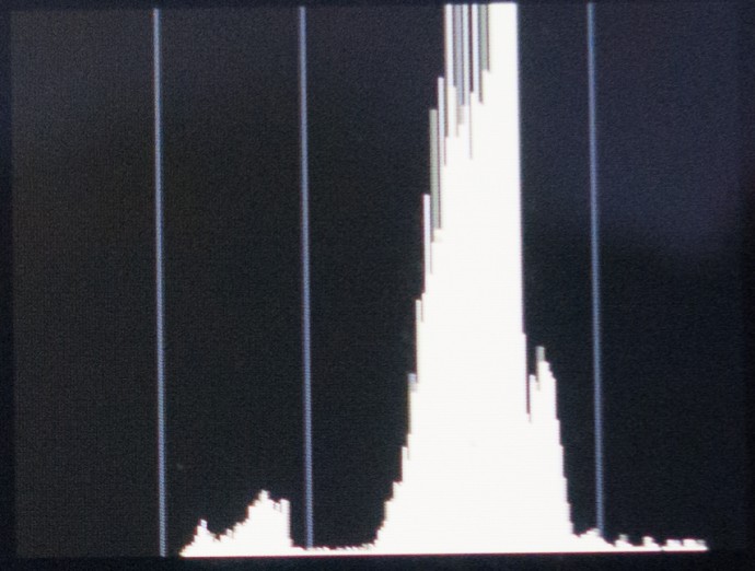 Raising the ISO to 200 (+1 EV) causes overexposure.