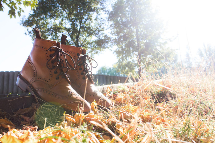 Product photographs in the autumn countryside? Why not?