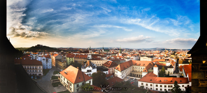 A panoramic cityscape stitched from eight photographs.