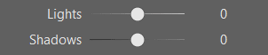 The sliders in the Develop section.