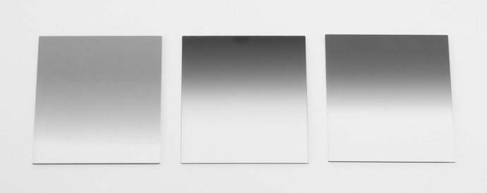 Three gradient filters with different darknesses and gradient types.