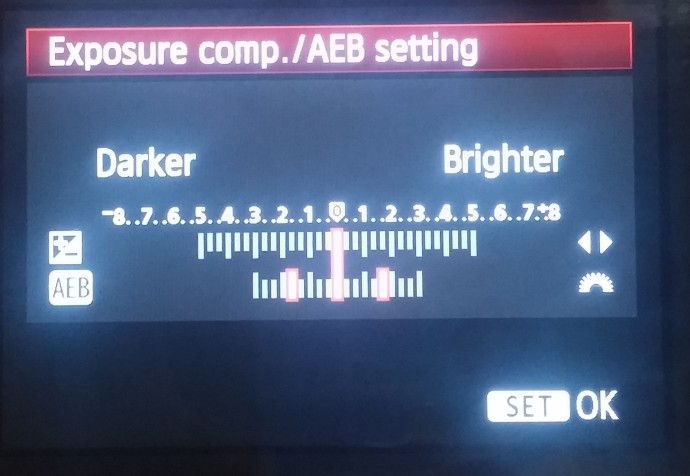 White balance bracketing on the Canon EOS 7D DSLR. Bracketing can also be combined with white balance correction.