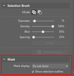 In Zoner Photo Studio, you can work with mask when working with selections.