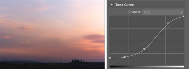 By editing the tone curve, you can get a truly vibrant, high-contrast picture.