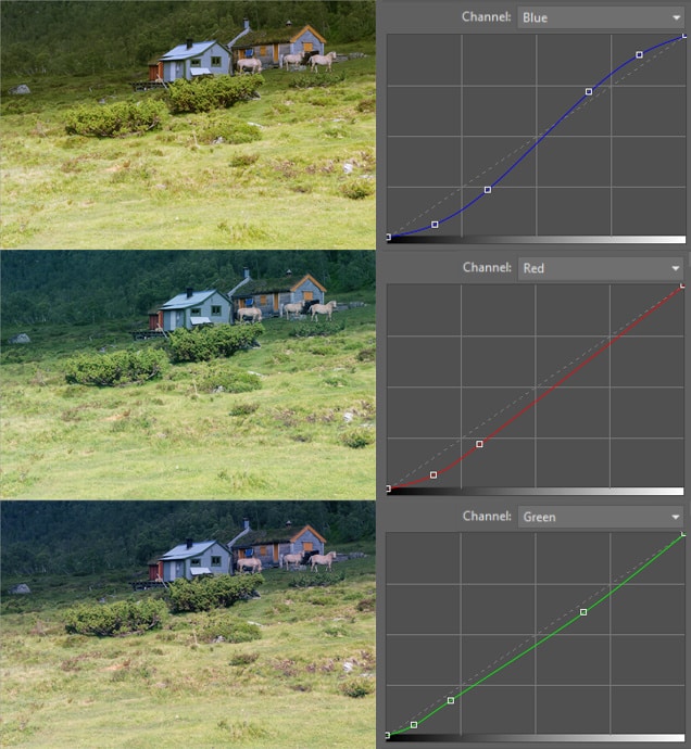 You can do more effective color editing through work with the individual color channels.