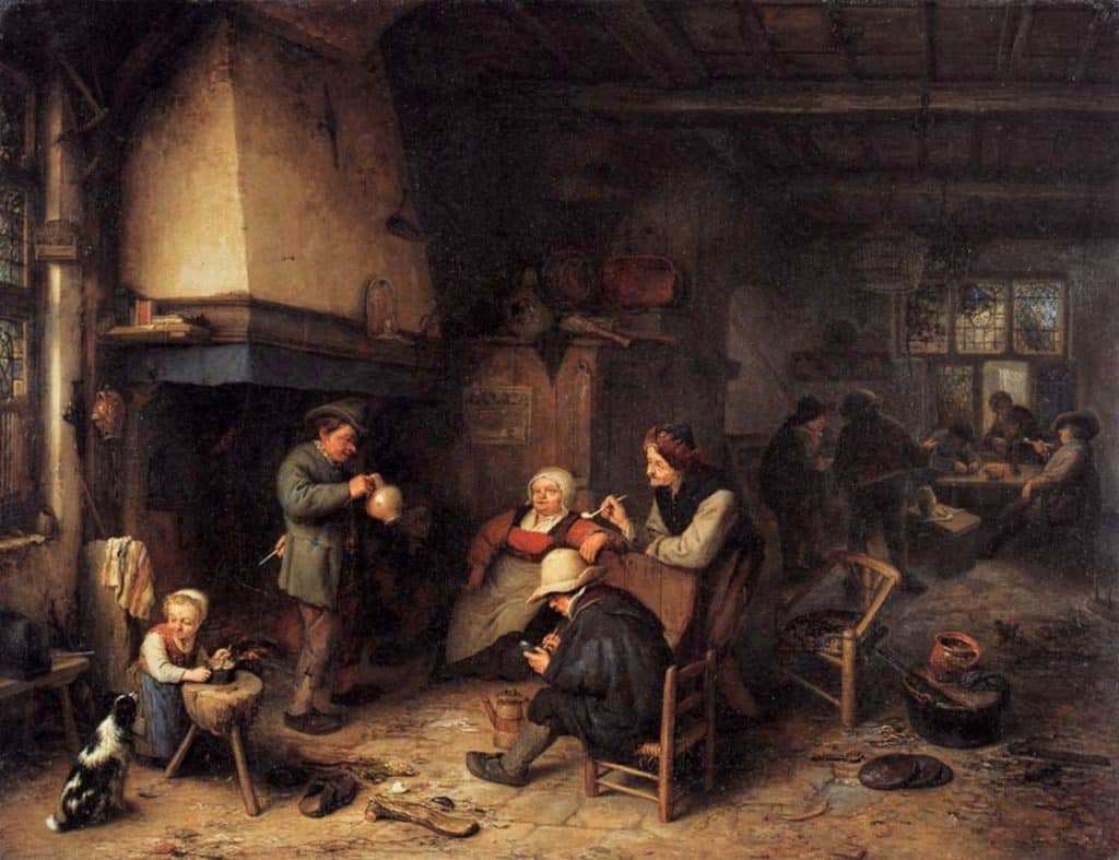 Adriaen van Ostade, Peasants in an Interior, 1661