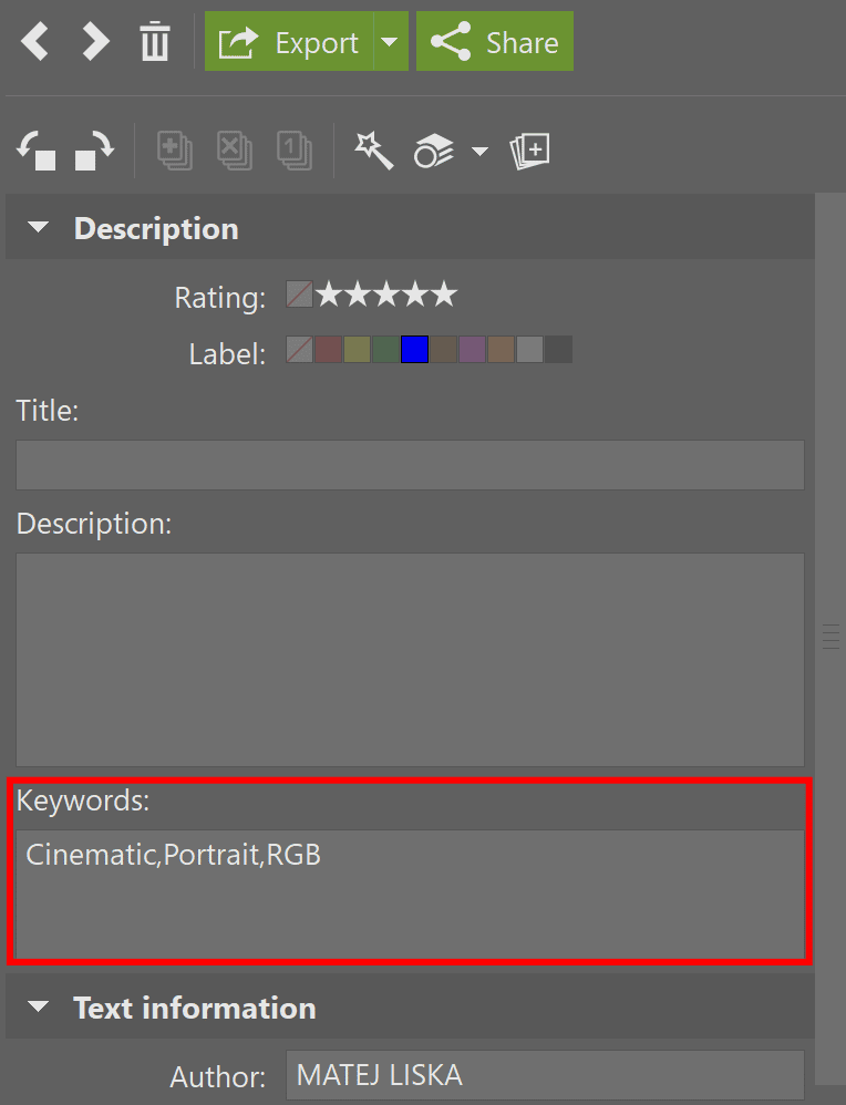 Using the Catalog in Zoner Studio