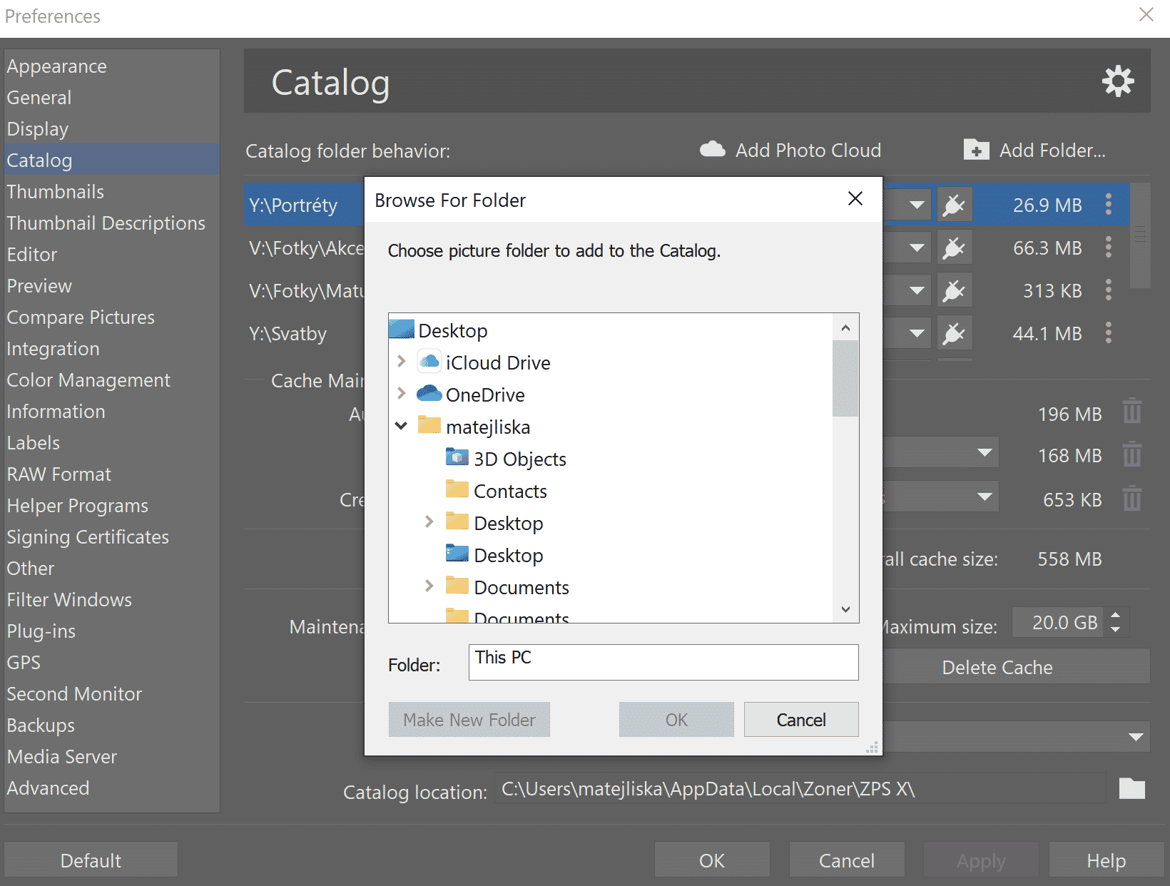 Using the Catalog in Zoner Studio
