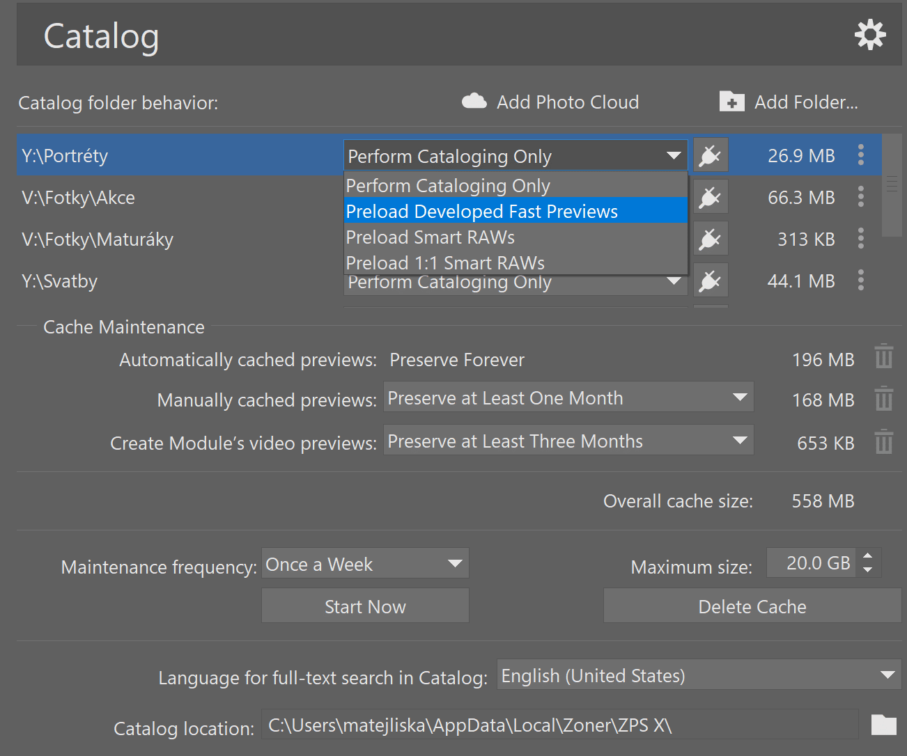 Using the Catalog in Zoner Studio