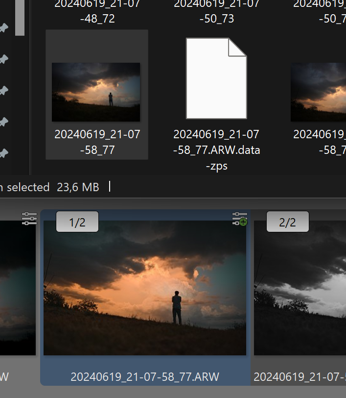 Windows Explorer does not see the non-destructive edits.