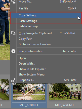 Pin a sample photo and then click to compare the rest.