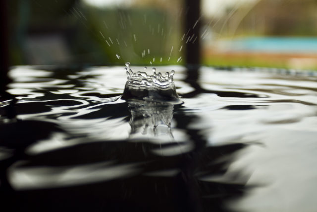 Try to capture a drop at the moment when it touches the water surface. Canon 7D, EF 17-40 f/4 USM, 1/320 s, f/4, ISO 400, 39mm