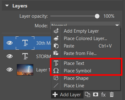 Add a layer with text or a symbol.