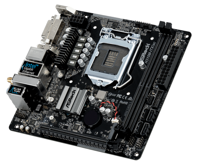 Build a PC Made for a Photographer: An ASRock H310M-ITX/ac motherboard.