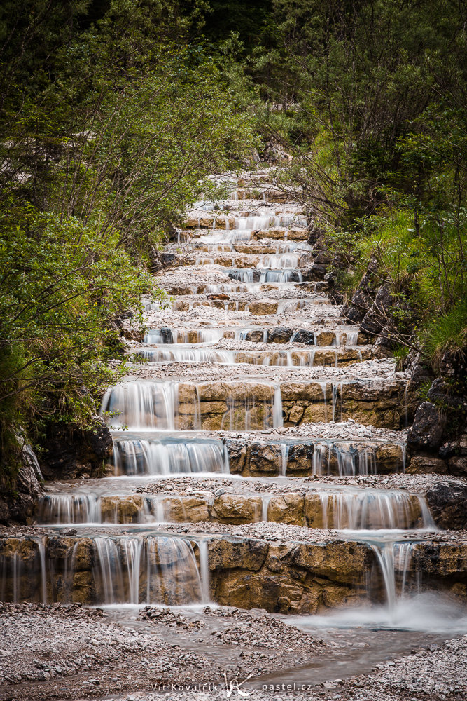 A water cascade in the German Alps.