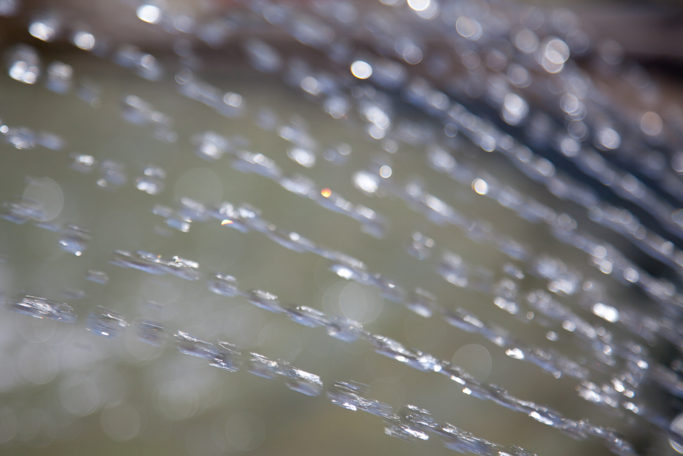 A close-up on the water jet.