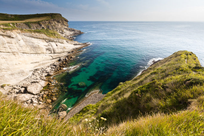 Rocks on the shore in the north of Spain.