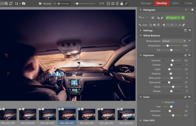 How to Create a Timelapse Video: Edits in the Develop Module.