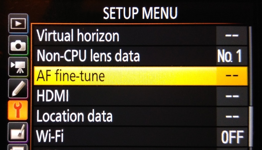 AF Fine-Tuning Options