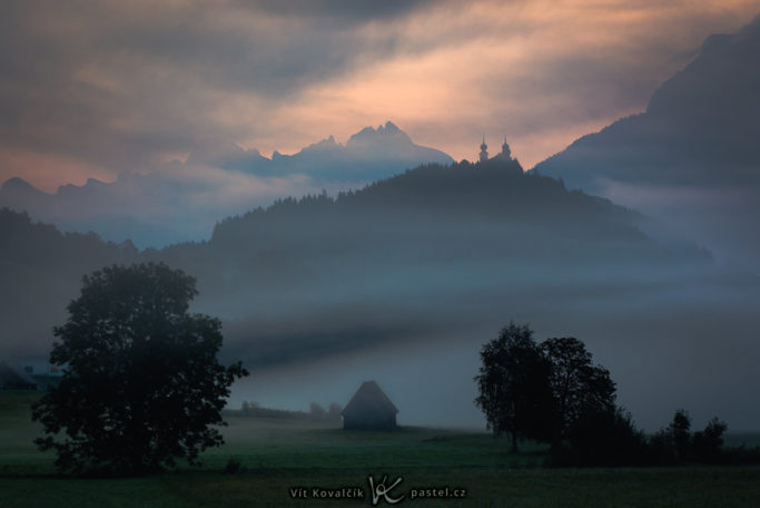 How to Photograph Fog: a church on a hill.