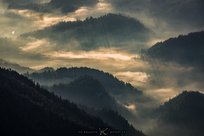 How to Photograph Fog: a closeup of hills in a fog.