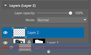 How to Crop Product Photos: moving a layer.