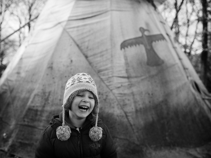 How to Photograph Children in Winter: a snowless photo.