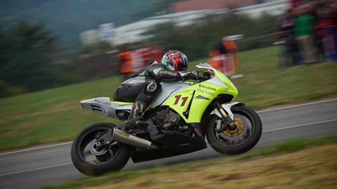 How to Photograph Motorcycles: a side shot of a motorcycle from the far zone.