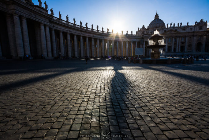 How to Photograph with the Sun in the Frame: St. Peter’s square in Vatican City.