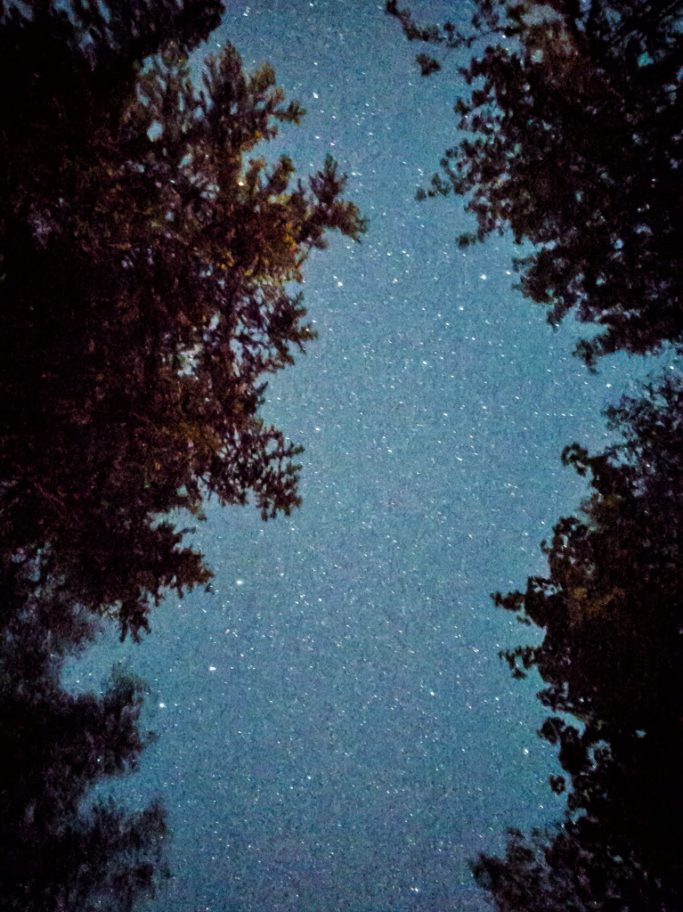 Taking Pictures With Your Phone: a photo of the starry sky, taken with a phone.