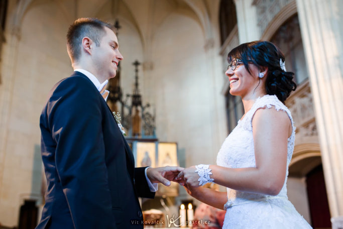 Photographing wedding kisses: exchanging of rings.