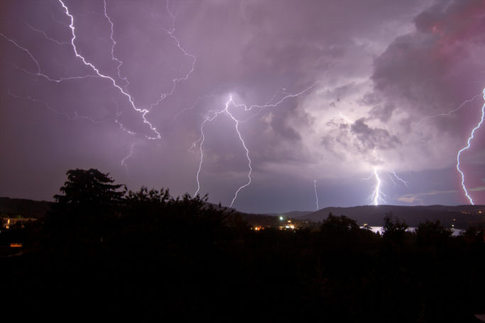 How to photograph lightnings: a lot of lightnings on one picture.